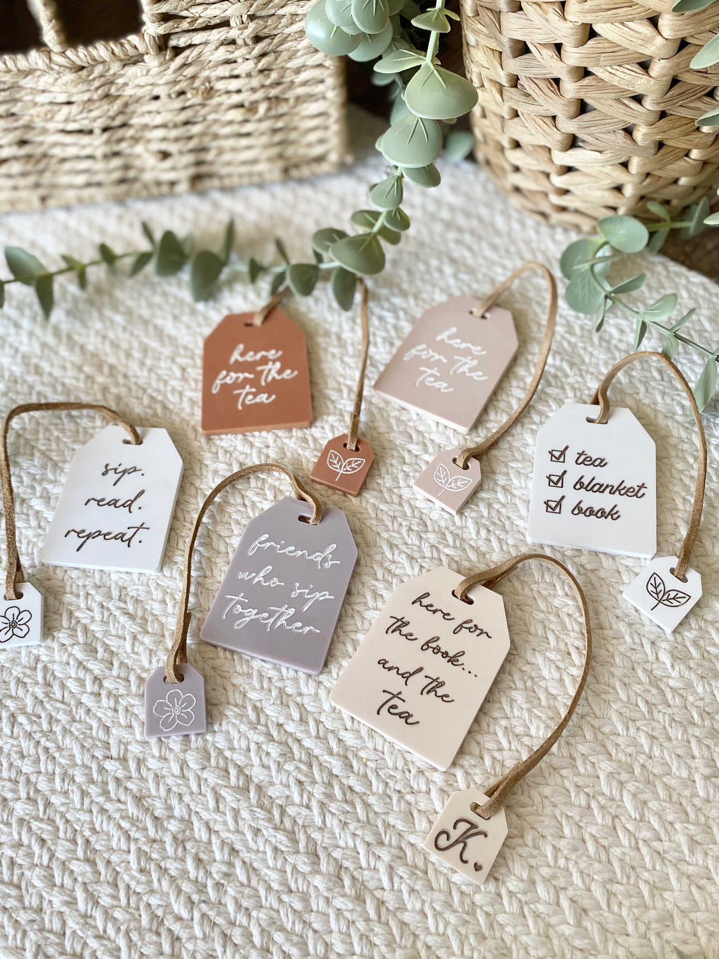 Book Club Tea Tag Bookmark + Mini-Charm