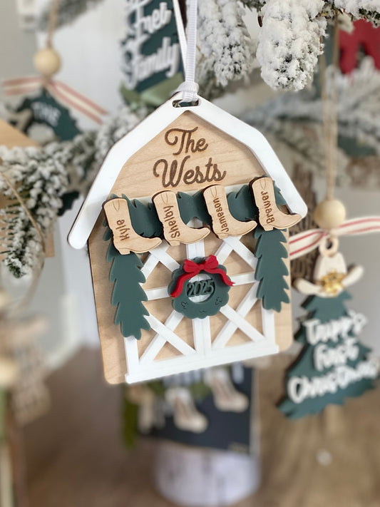The Christmas Barn Ornament