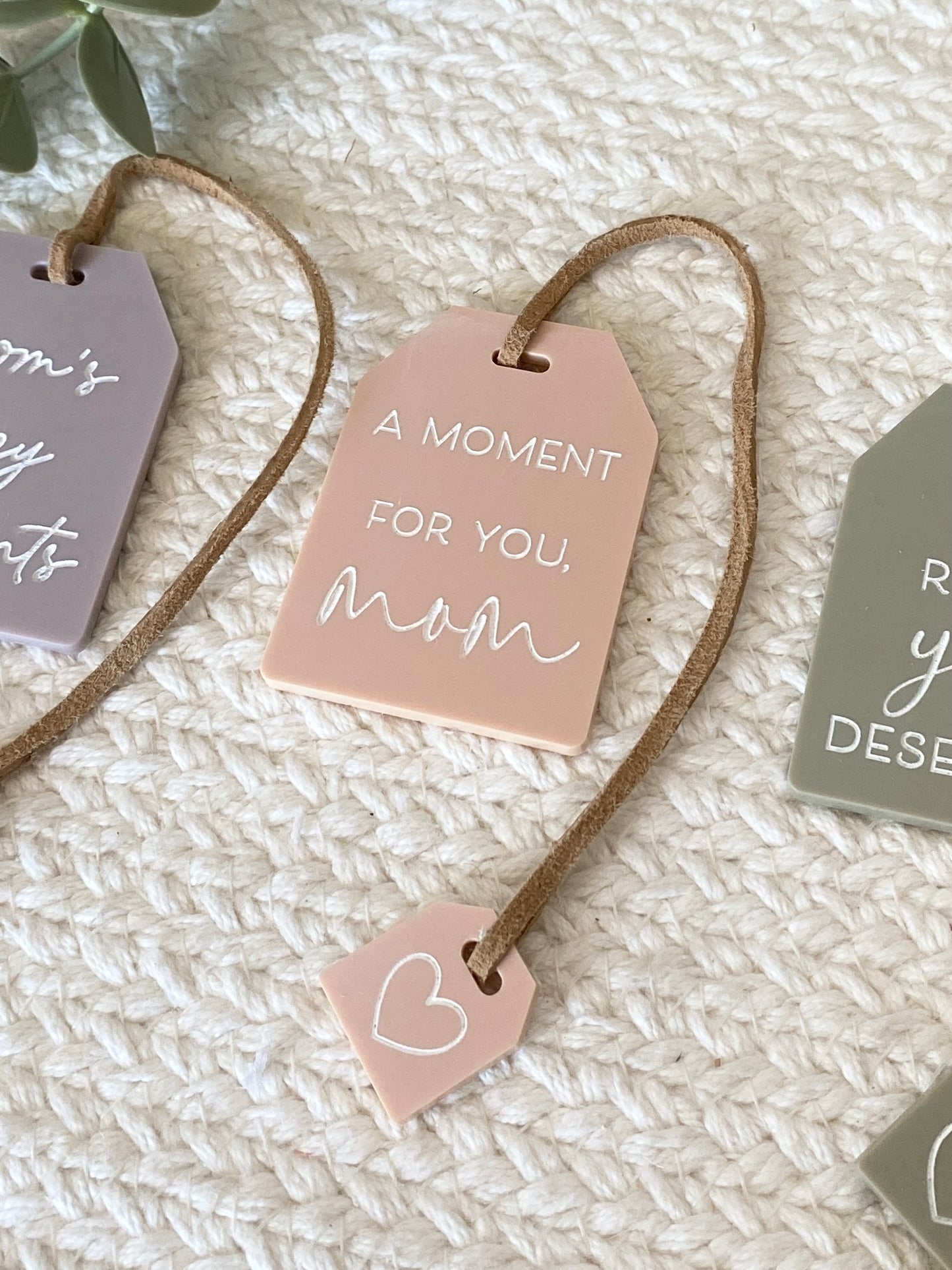 Mother's Day Tea Tag Bookmark + Mini-Charm | Gift for Mom or Grandma
