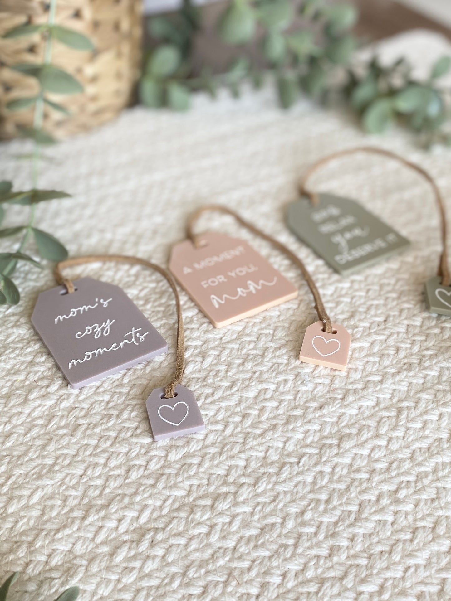 Mother's Day Tea Tag Bookmark + Mini-Charm | Gift for Mom or Grandma