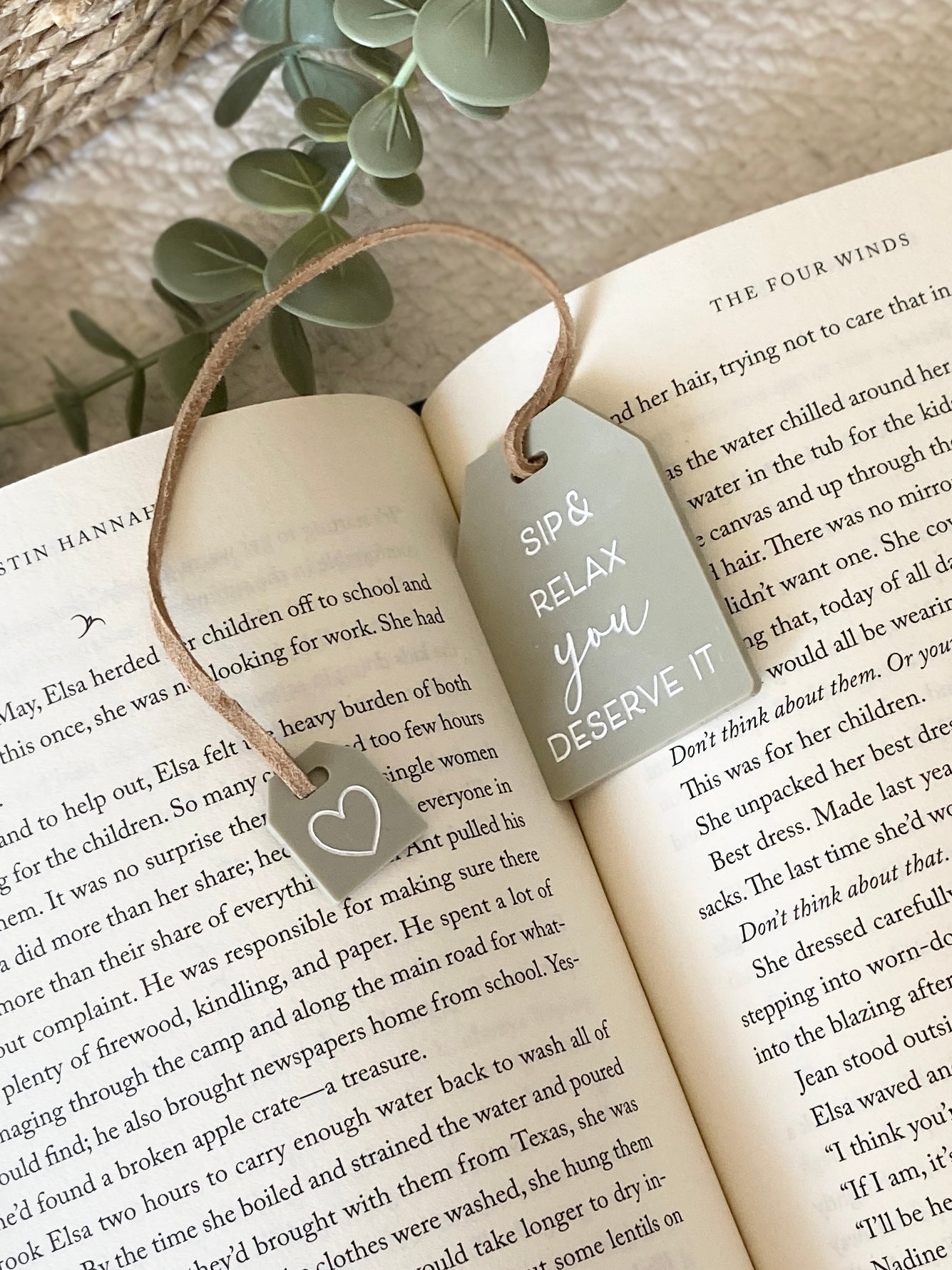 Mother's Day Tea Tag Bookmark + Mini-Charm | Gift for Mom or Grandma