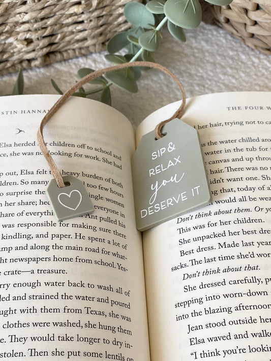 Mother's Day Tea Tag Bookmark + Mini-Charm | Gift for Mom or Grandma