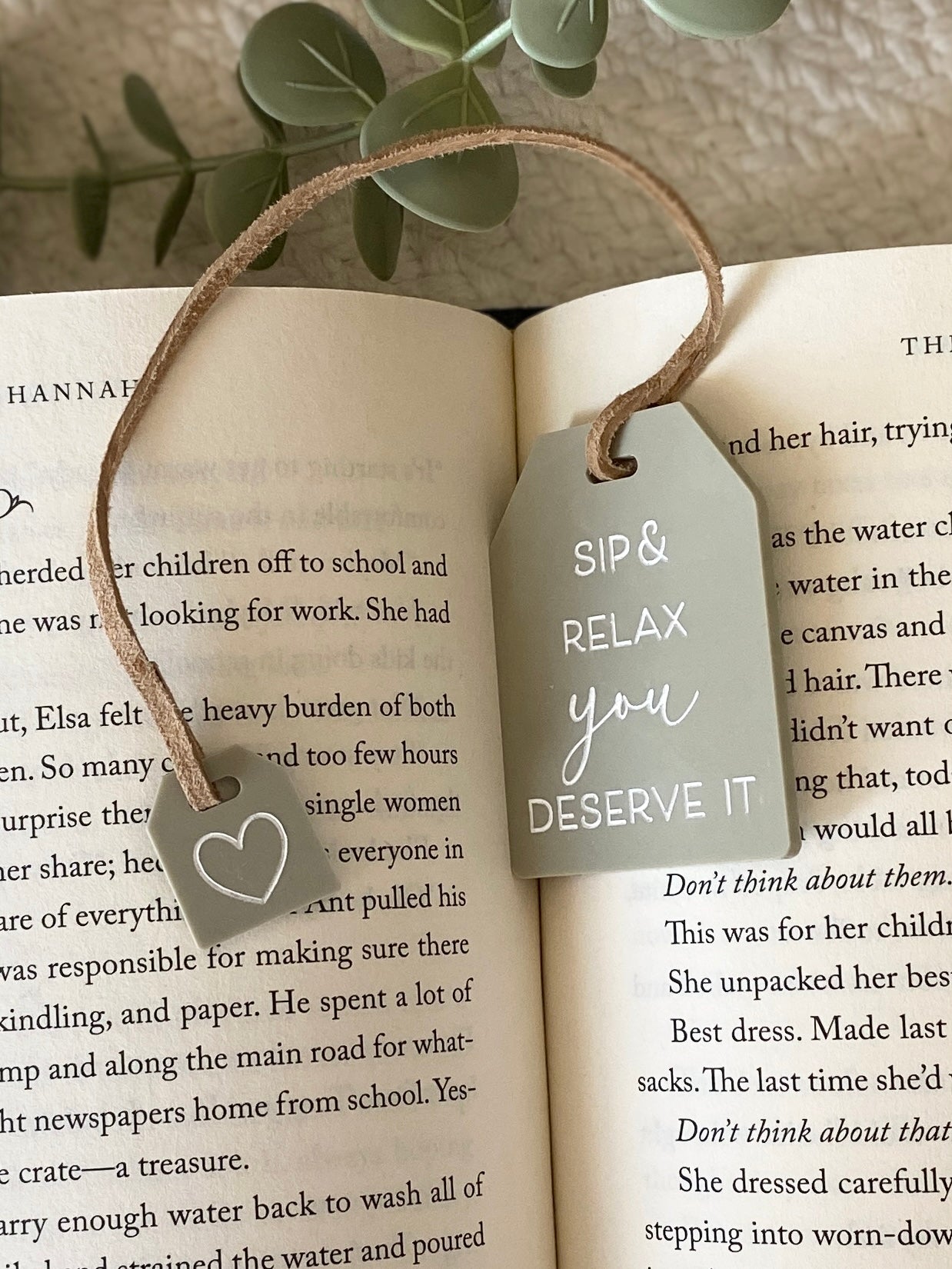 Mother's Day Tea Tag Bookmark + Mini-Charm | Gift for Mom or Grandma