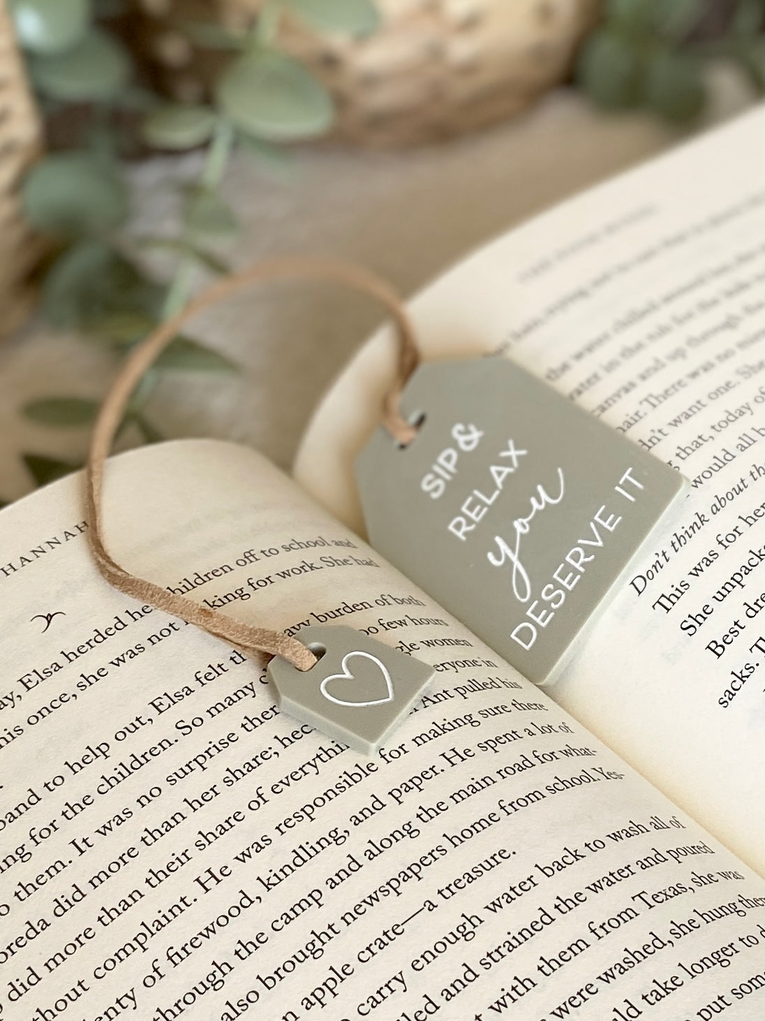 Mother's Day Tea Tag Bookmark + Mini-Charm | Gift for Mom or Grandma