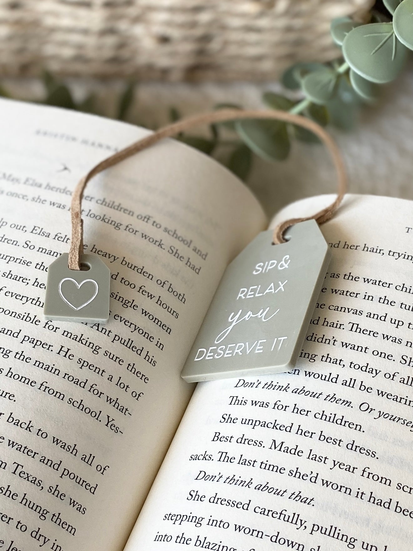 Mother's Day Tea Tag Bookmark + Mini-Charm | Gift for Mom or Grandma