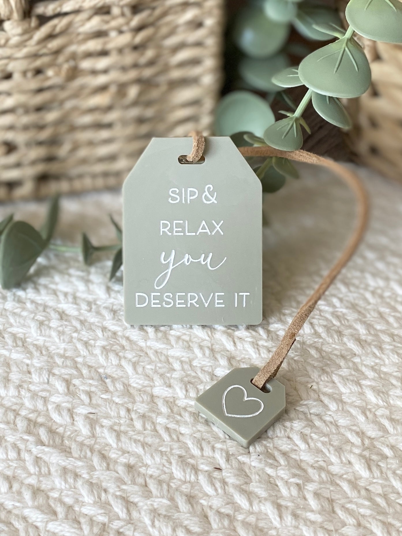 Mother's Day Tea Tag Bookmark + Mini-Charm | Gift for Mom or Grandma