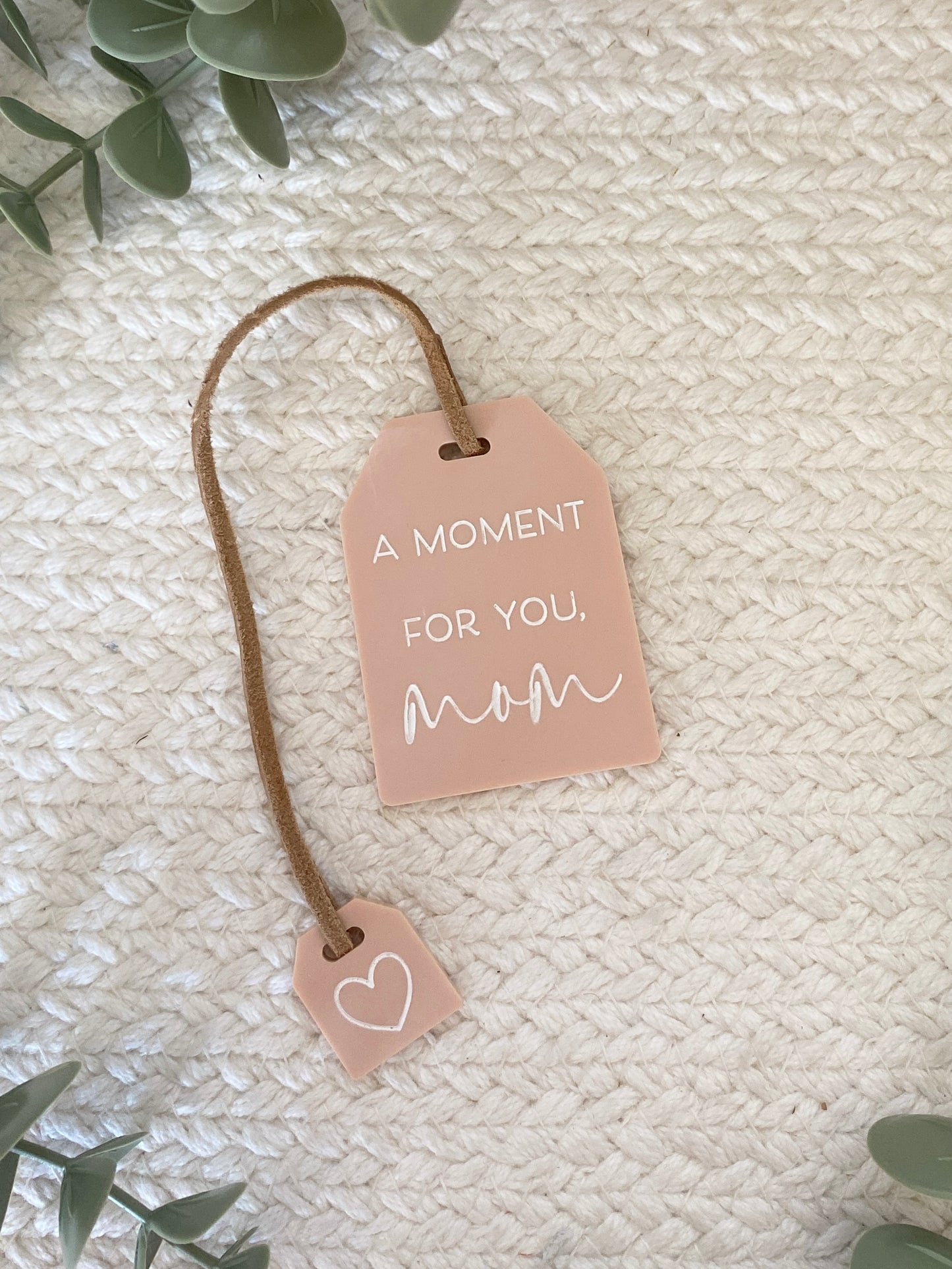 Mother's Day Tea Tag Bookmark + Mini-Charm | Gift for Mom or Grandma