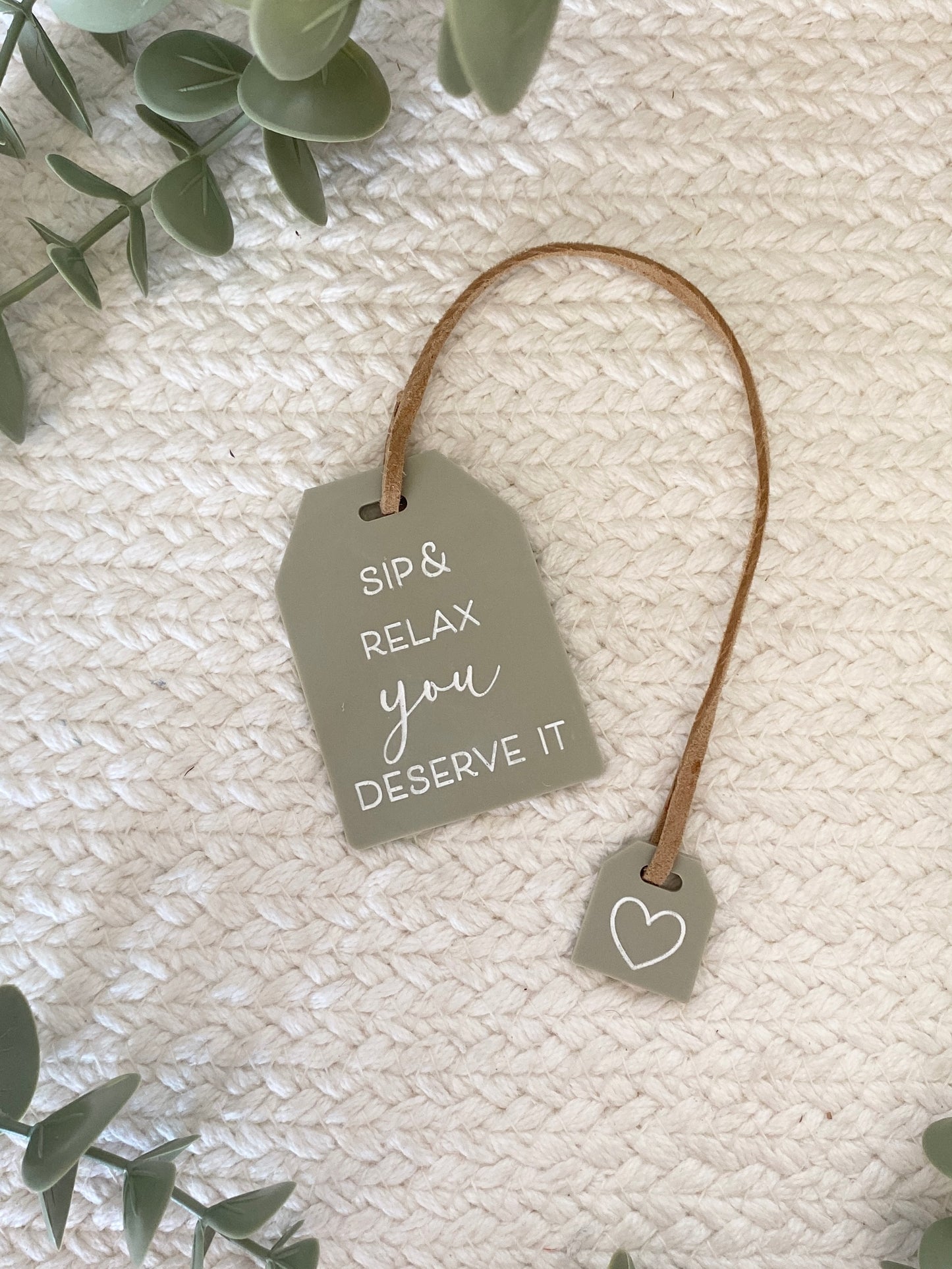 Mother's Day Tea Tag Bookmark + Mini-Charm | Gift for Mom or Grandma