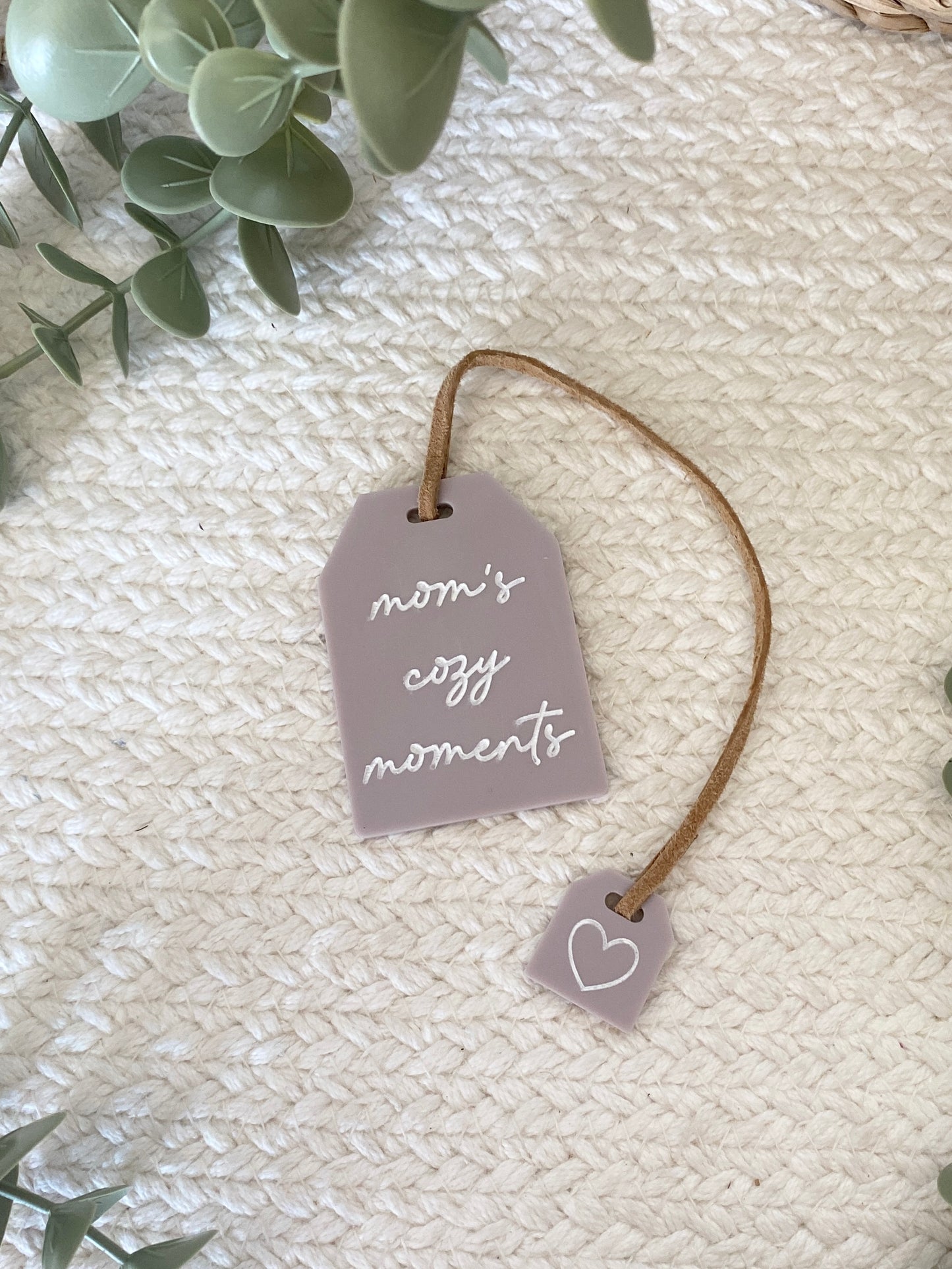 Mother's Day Tea Tag Bookmark + Mini-Charm | Gift for Mom or Grandma
