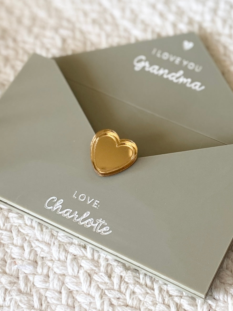 Personalized Envelope Magnet for Mom or Grandma | Kids Note & Flower Holder Keepsake