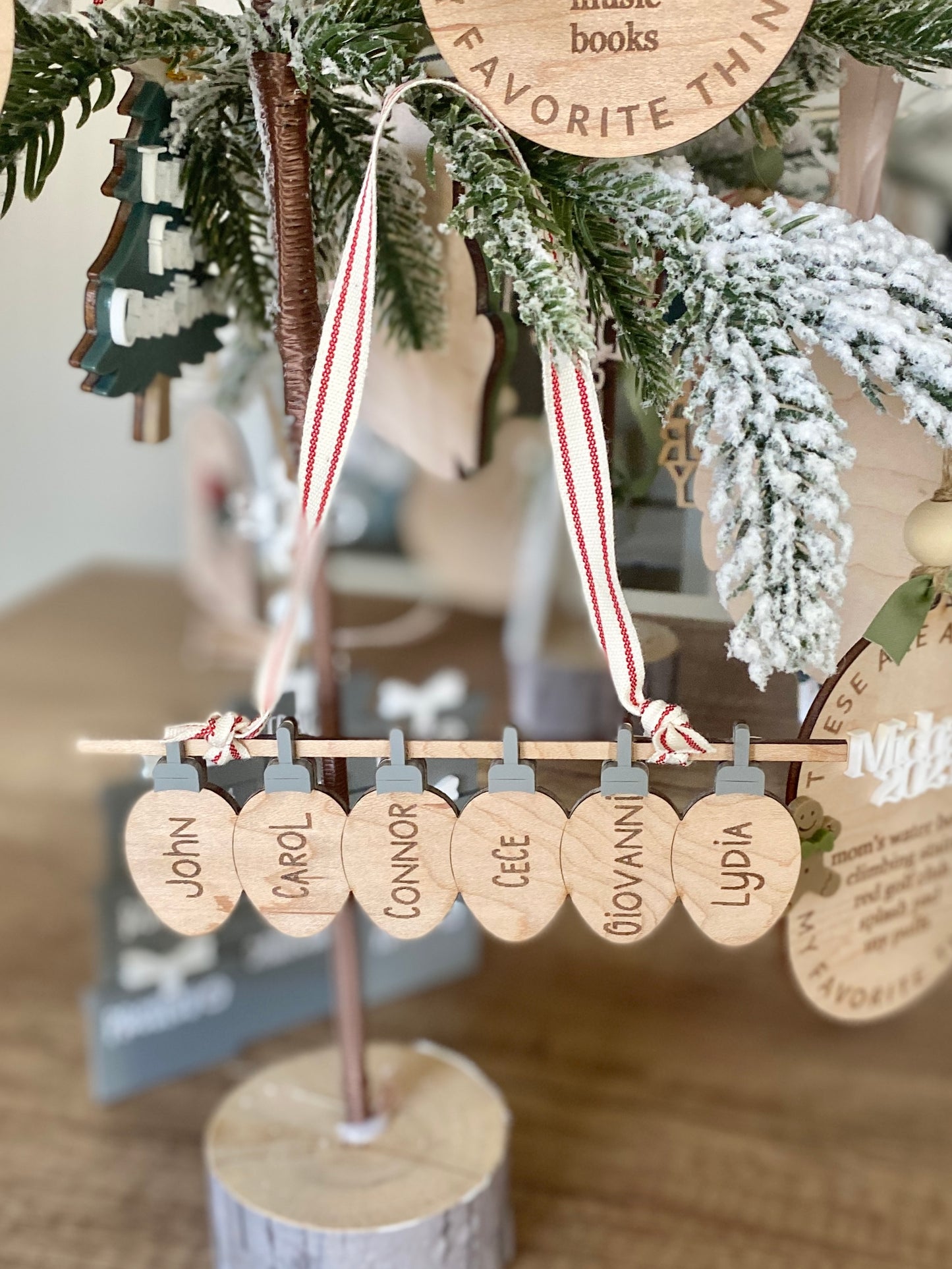 Names In Lights Christmas Ornament