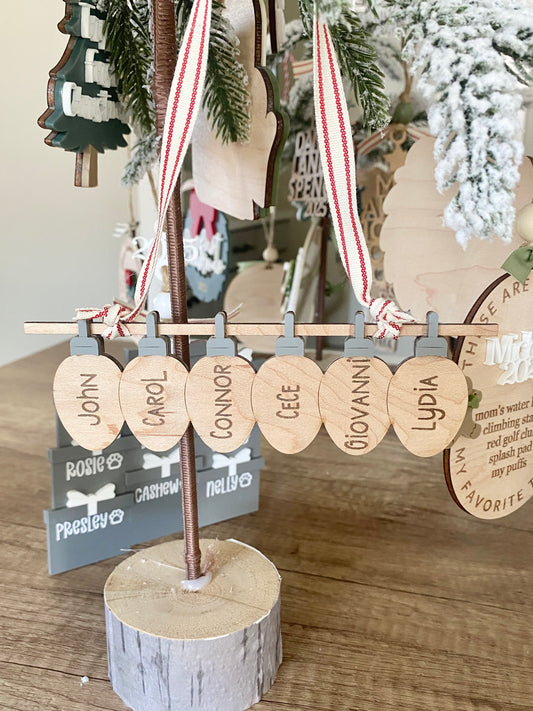 Names In Lights Christmas Ornament