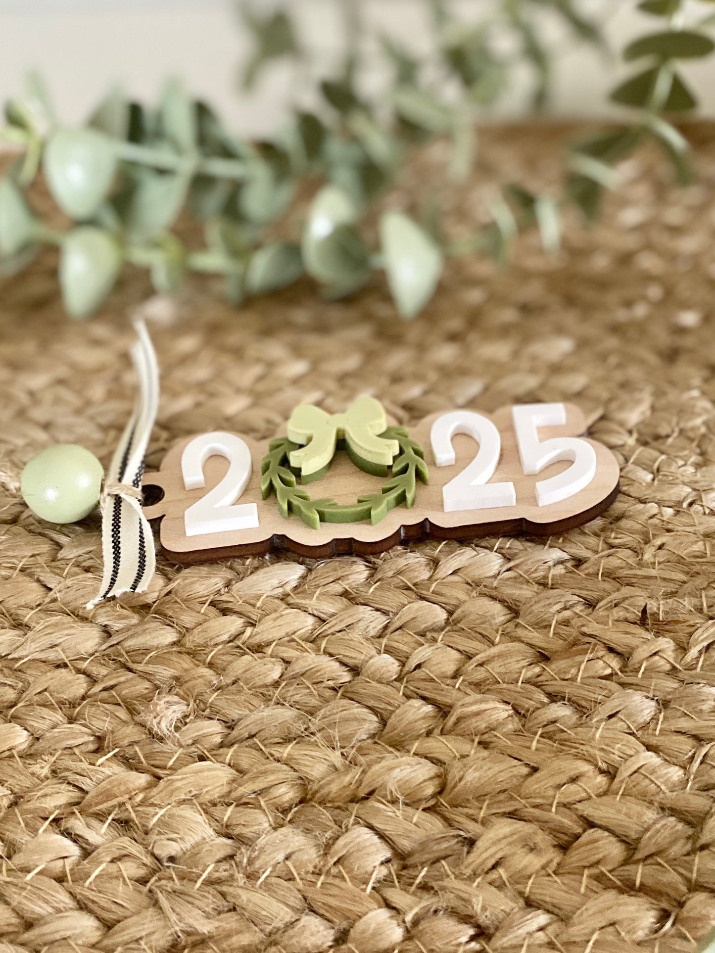 Wreath in Time: 2025 Keepsake Ornament & Gift Tag