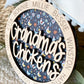 Personalized Mom or Grandma’s Chickens Ornament | Custom Chicken Lover Gift | Wood & Acrylic Keepsake