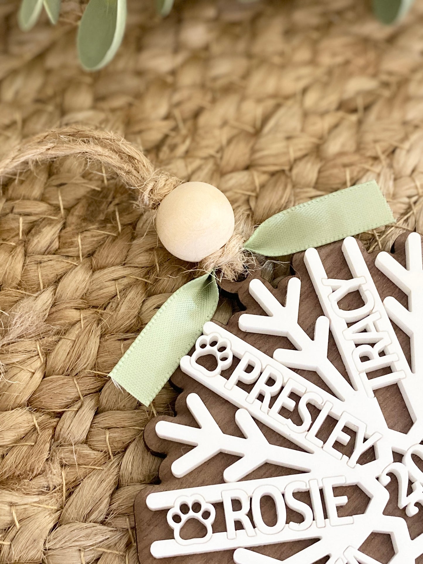 Family Names Snowflake Ornament