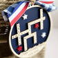 4th of July 2026 Ornament | America 250 Crossword Design | Patriotic Keepsake | Navy Blue