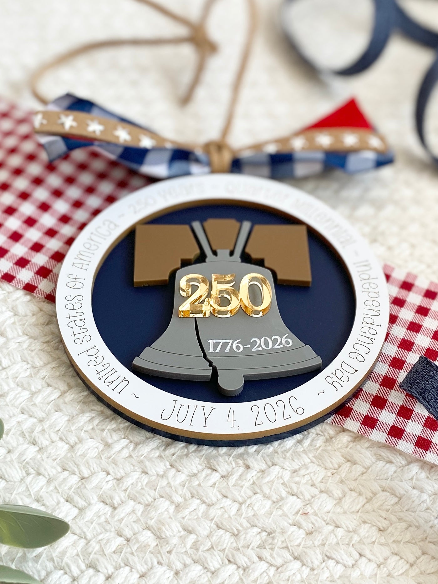 4th of July 2026 Ornament | America 250 Years | Patriotic Acrylic Keepsake