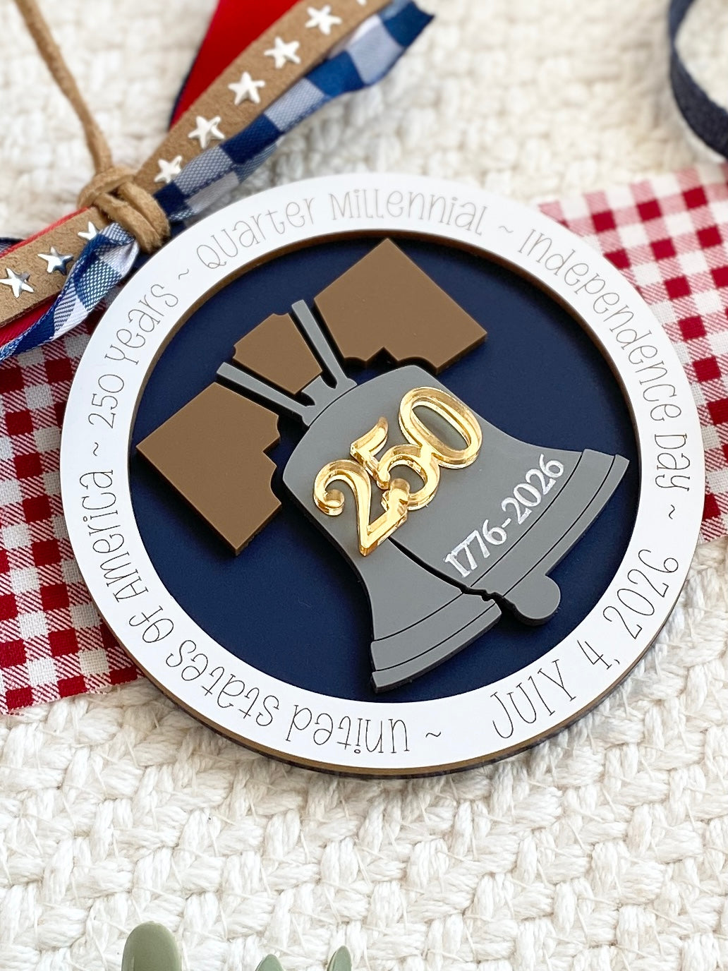 4th of July 2026 Ornament | America 250 Years | Patriotic Acrylic Keepsake