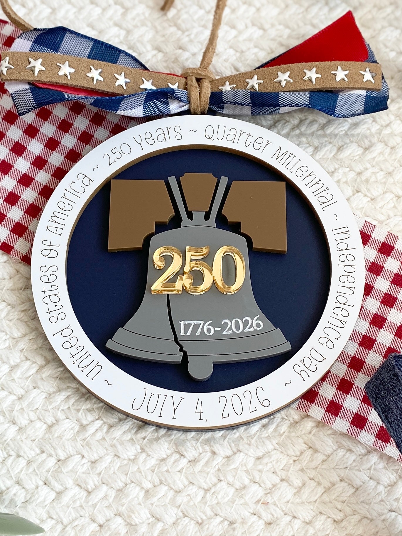 4th of July 2026 Ornament | America 250 Years | Patriotic Acrylic Keepsake