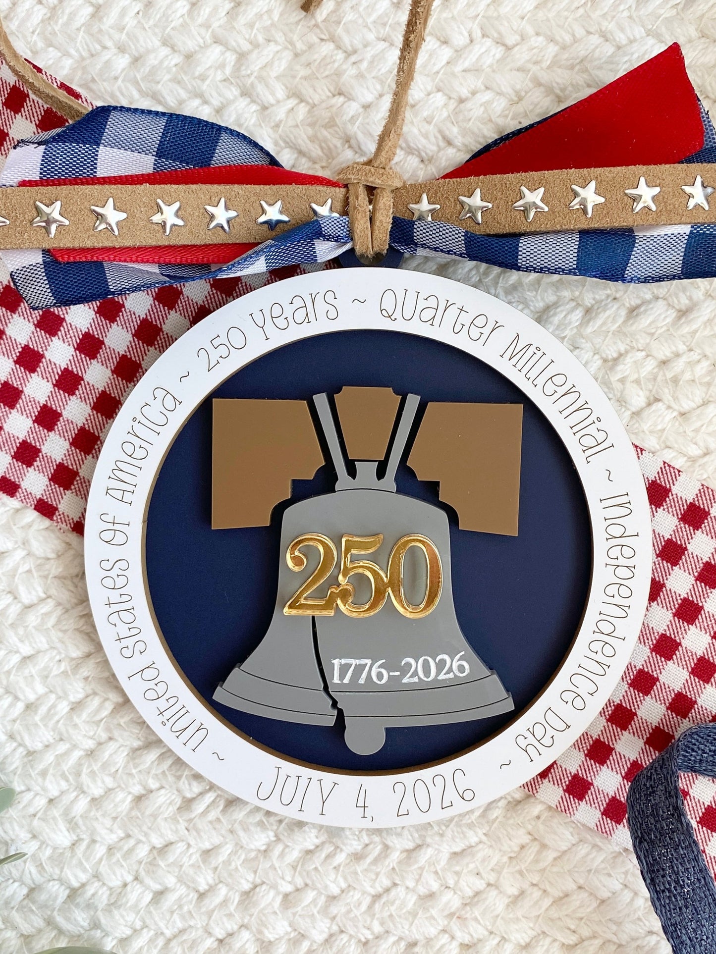4th of July 2026 Ornament | America 250 Years | Patriotic Acrylic Keepsake