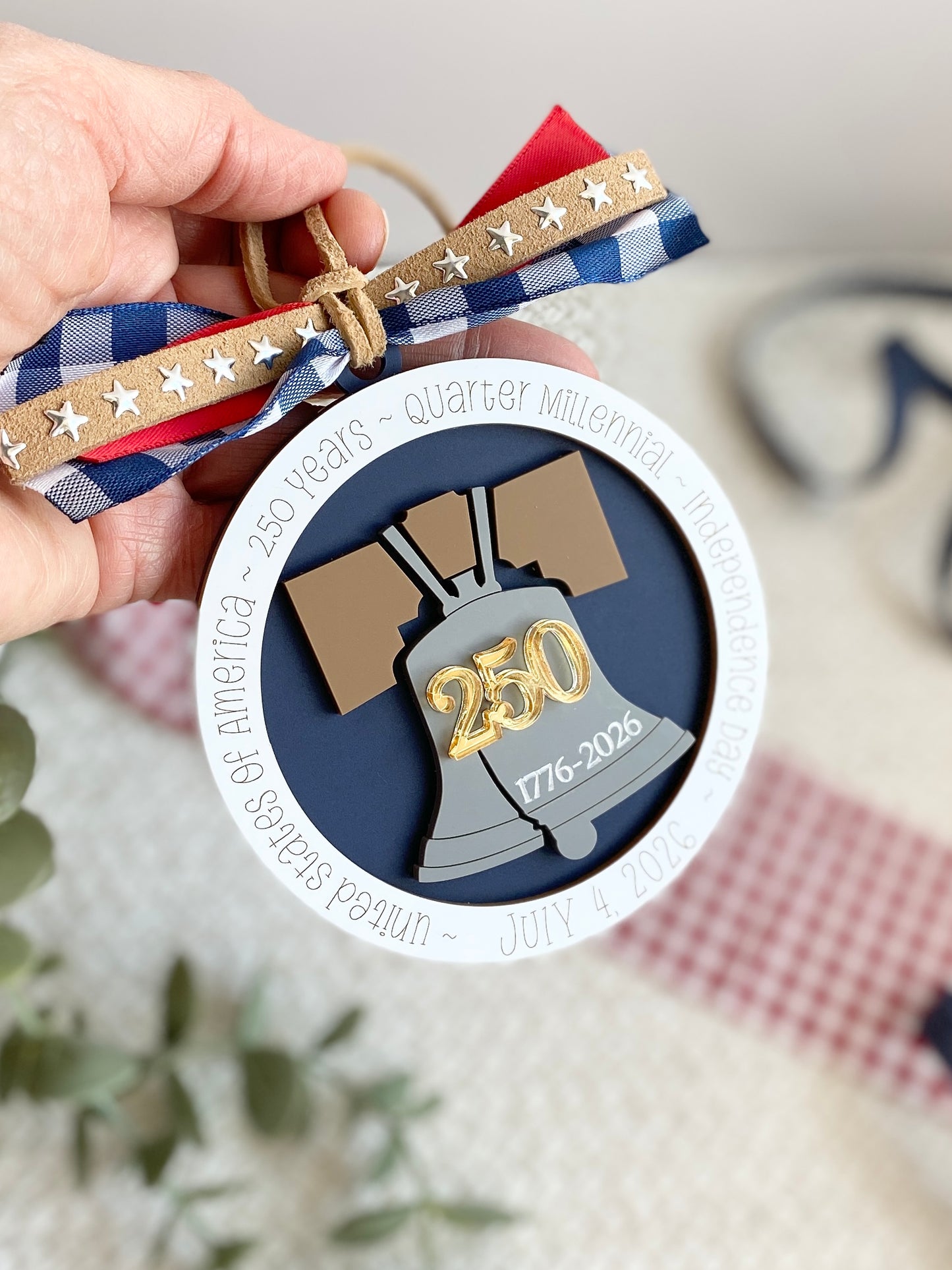 4th of July 2026 Ornament | America 250 Years | Patriotic Acrylic Keepsake