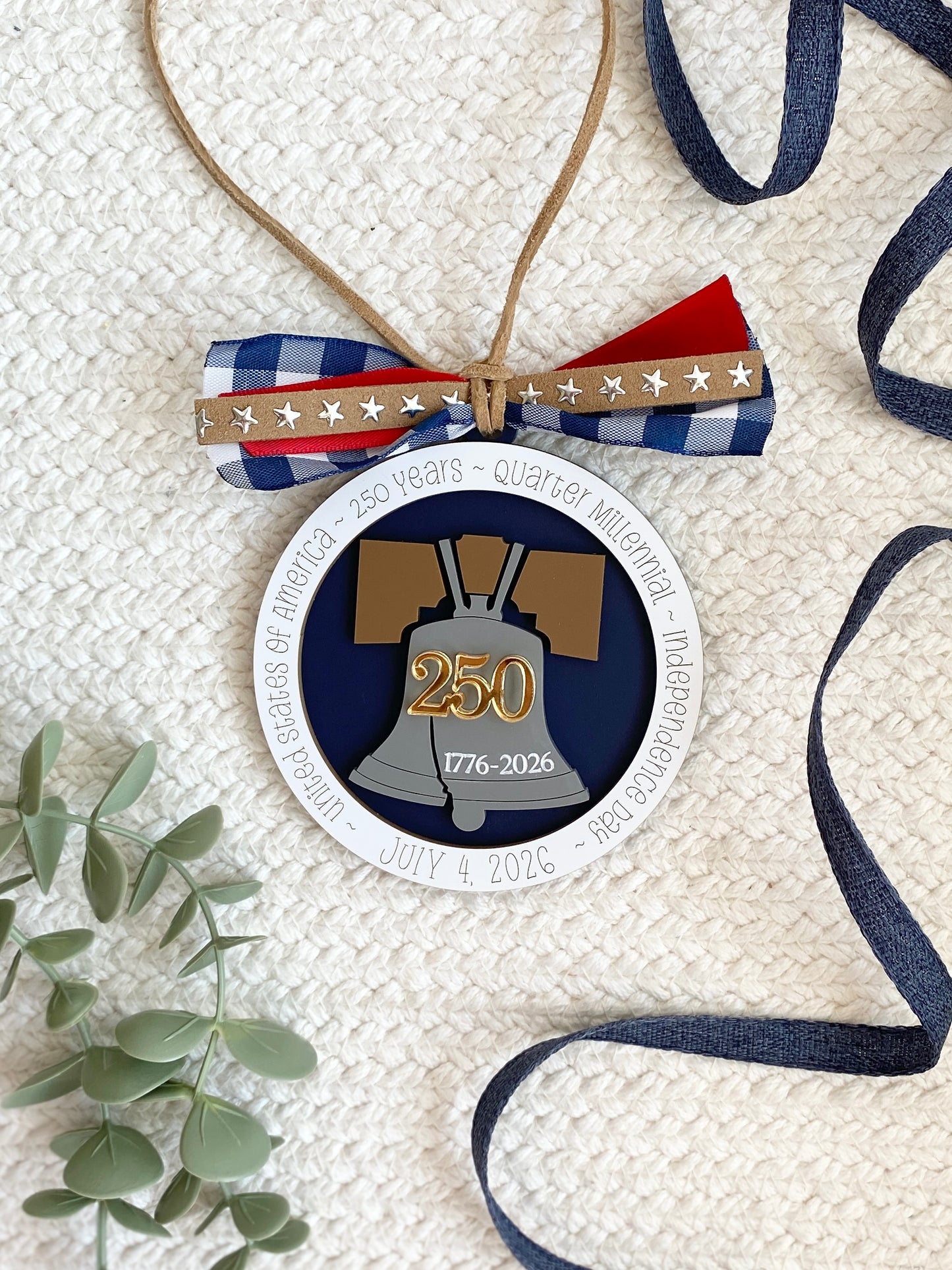 4th of July 2026 Ornament | America 250 Years | Patriotic Acrylic Keepsake