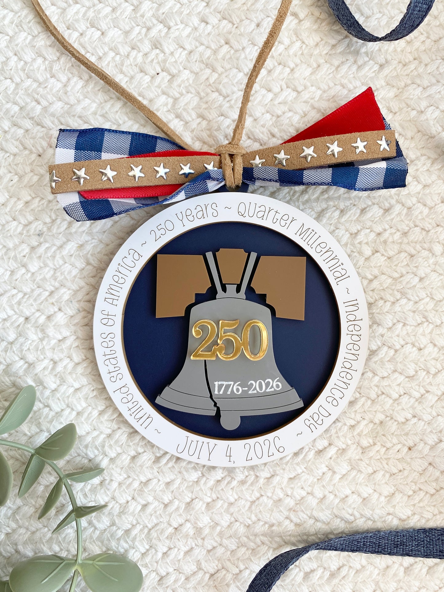 4th of July 2026 Ornament | America 250 Years | Patriotic Acrylic Keepsake