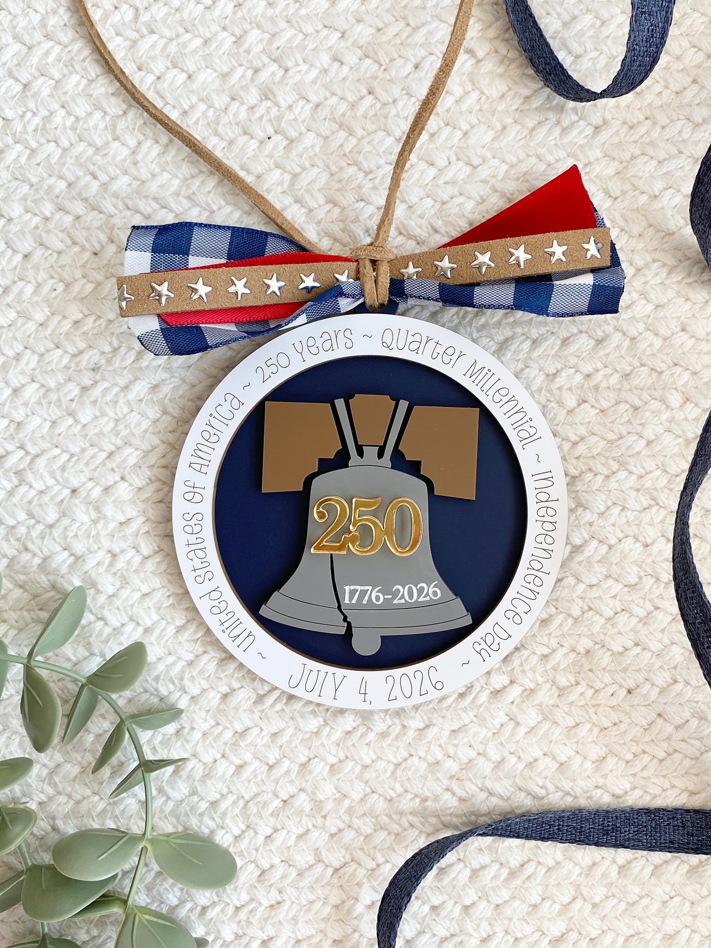 4th of July 2026 Ornament | America 250 Years | Patriotic Acrylic Keepsake