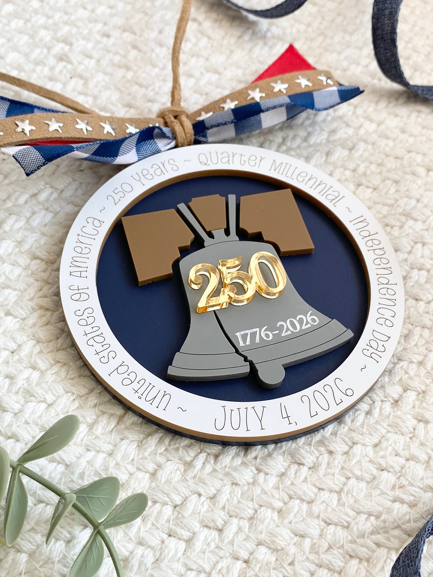 4th of July 2026 Ornament | America 250 Years | Patriotic Acrylic Keepsake