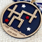 4th of July 2026 Ornament | America 250 Crossword Design | Patriotic Keepsake | Navy Blue