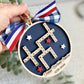 4th of July 2026 Ornament | America 250 Crossword Design | Patriotic Keepsake | Navy Blue