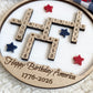 4th of July 2026 Ornament | America 250 Crossword Design | Patriotic Keepsake | White