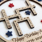 4th of July 2026 Ornament | America 250 Crossword Design | Patriotic Keepsake | White