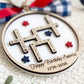 4th of July 2026 Ornament | America 250 Crossword Design | Patriotic Keepsake | White