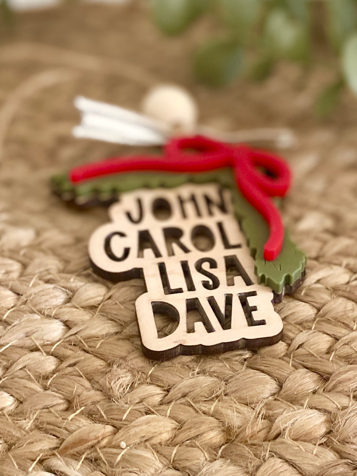 Garland Family Name Cutout Ornament
