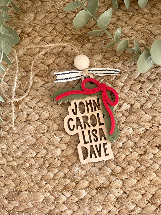 Garland Family Name Cutout Ornament