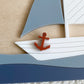 Personalized Sailboat Name Sign | Nautical Nursery Decor | Custom Wooden Baby Name Sign | Coastal Baby Room Wall Decor