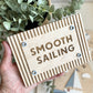 Smooth Sailing Nursery Sign | Nautical Nursery Decor | Sailor Playroom Wall Art | Coastal Kids Room Sign