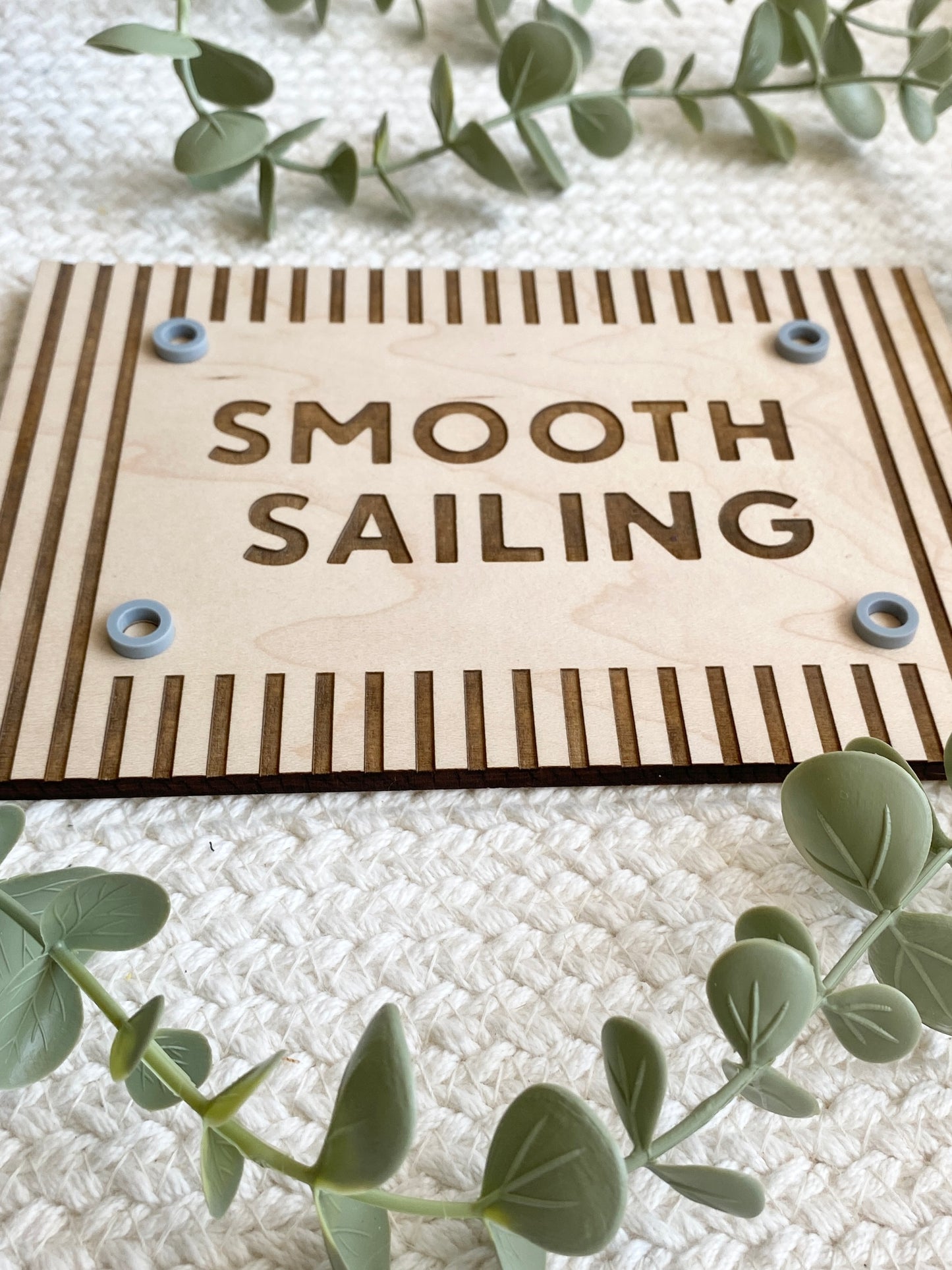 Smooth Sailing Nursery Sign | Nautical Nursery Decor | Sailor Playroom Wall Art | Coastal Kids Room Sign