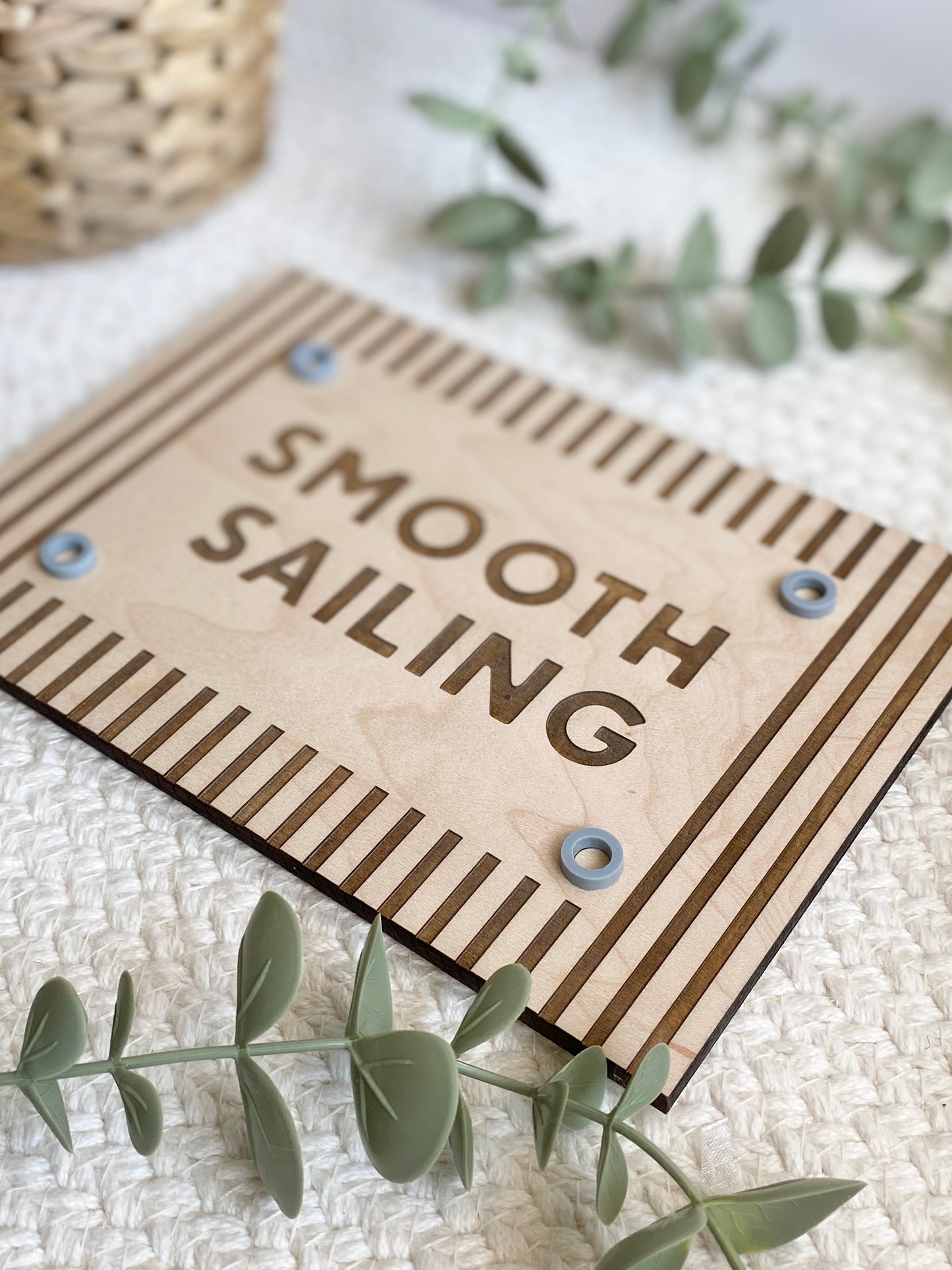 Smooth Sailing Nursery Sign | Nautical Nursery Decor | Sailor Playroom Wall Art | Coastal Kids Room Sign