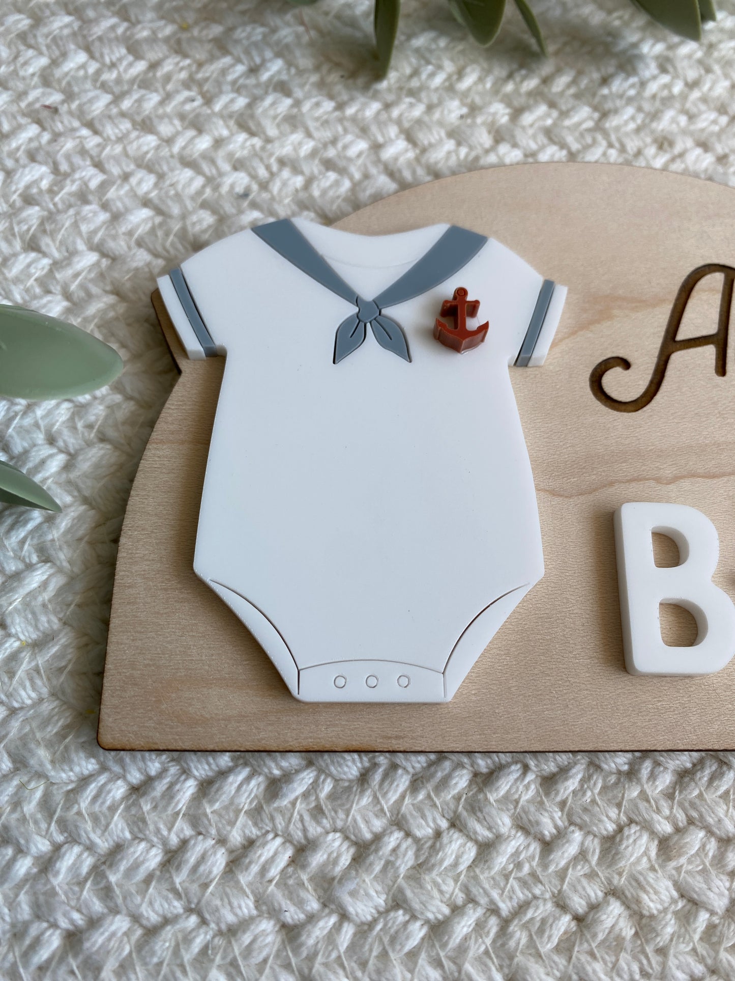 Ahoy It’s a Boy Sign | Nautical Baby Shower Decor | Sailor Gender Reveal Sign | Baby Boy Nursery Decor