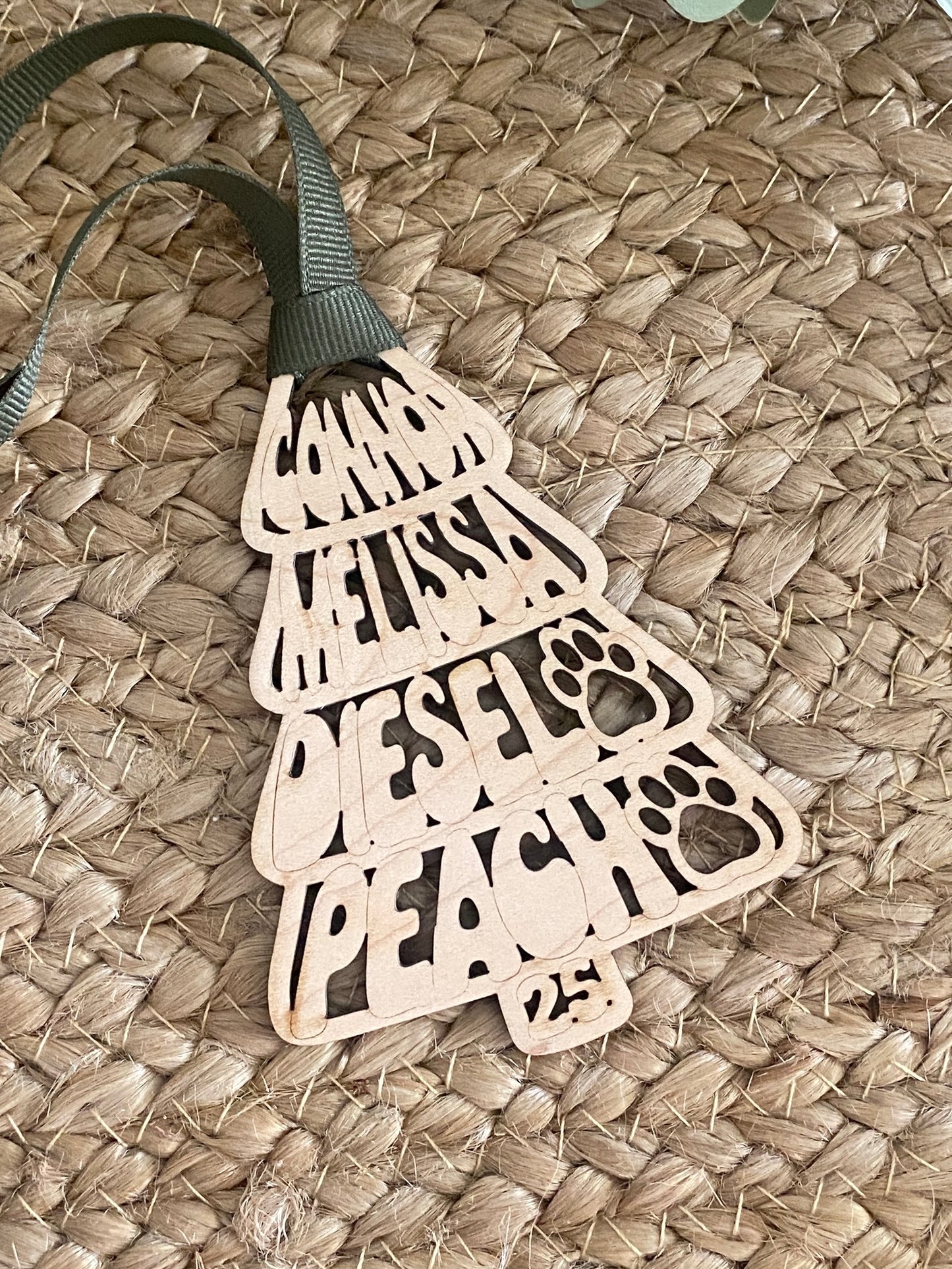 Groovy Family Christmas Tree Ornament