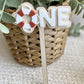 Nautical First Birthday Cake Topper | ONE or TWO Sailor Birthday Cake Topper | Boat Theme Birthday Decor