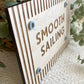 Smooth Sailing Nursery Sign | Nautical Nursery Decor | Sailor Playroom Wall Art | Coastal Kids Room Sign