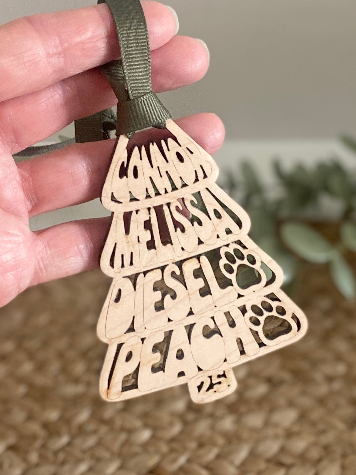 Groovy Family Christmas Tree Ornament