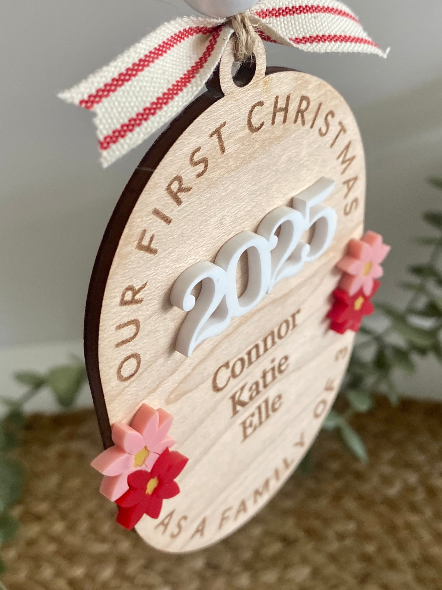 Family In Bloom Christmas Ornament
