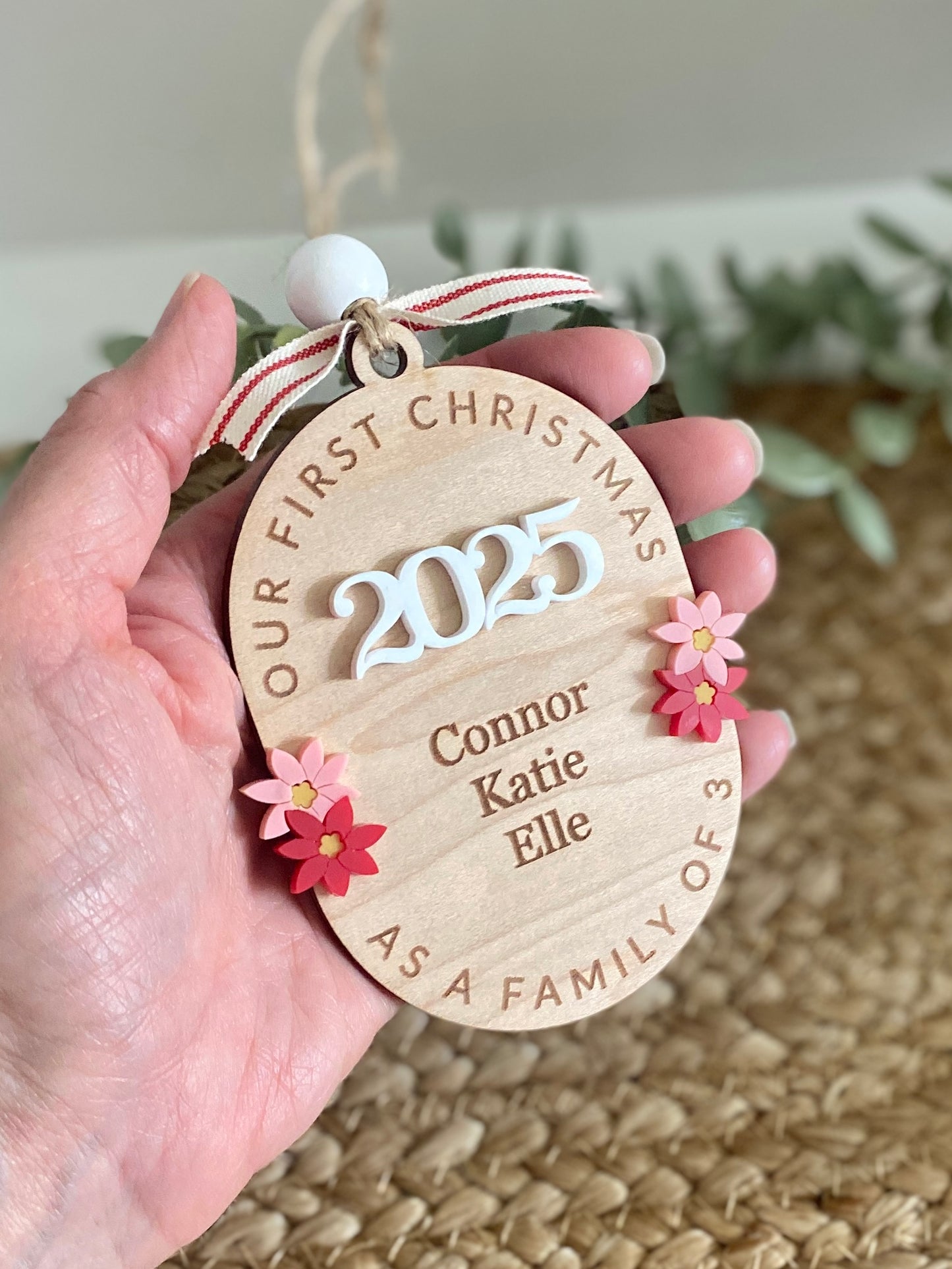 Family In Bloom Christmas Ornament