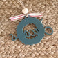 Retro Family Christmas Wreath Ornament