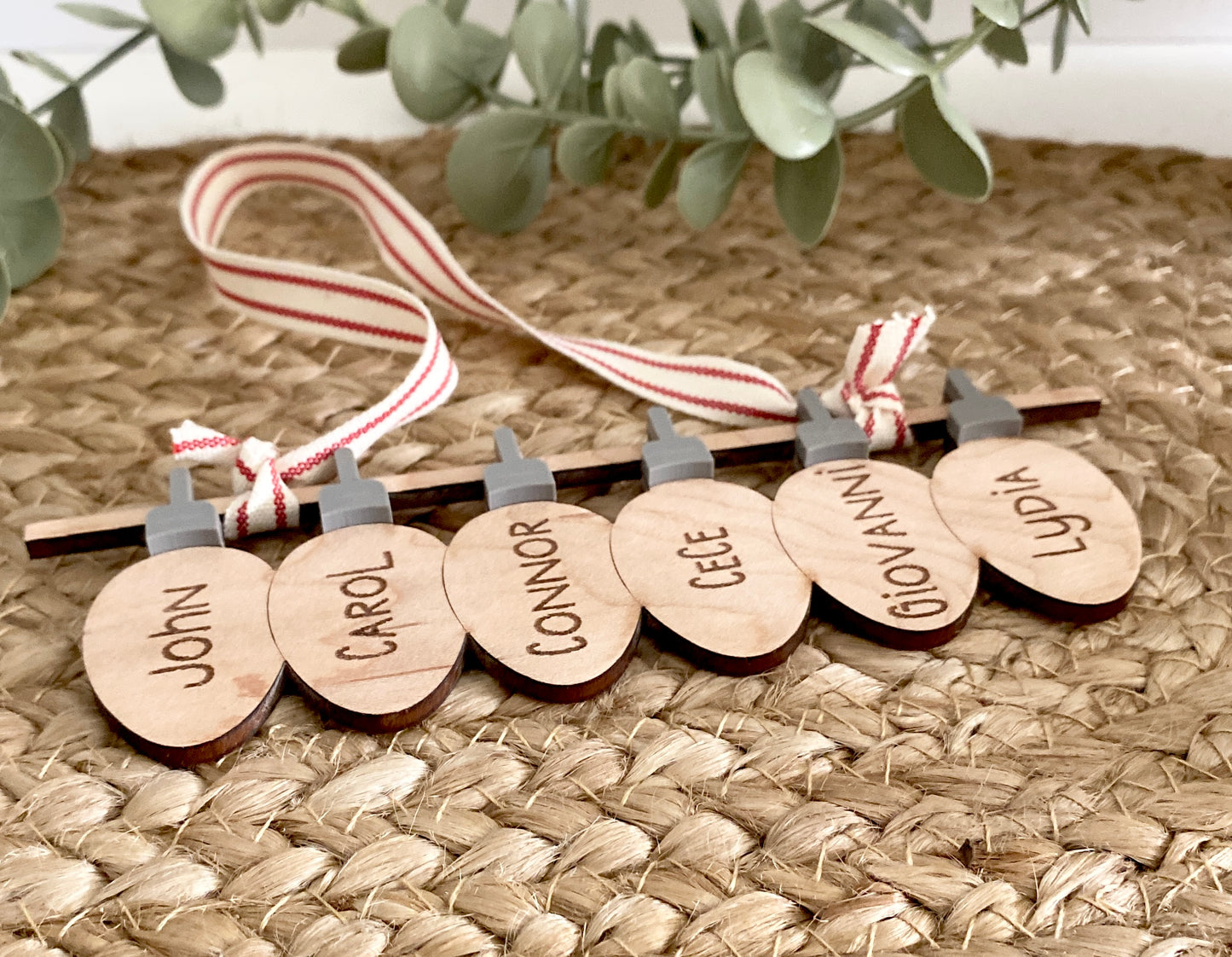 Names In Lights Christmas Ornament
