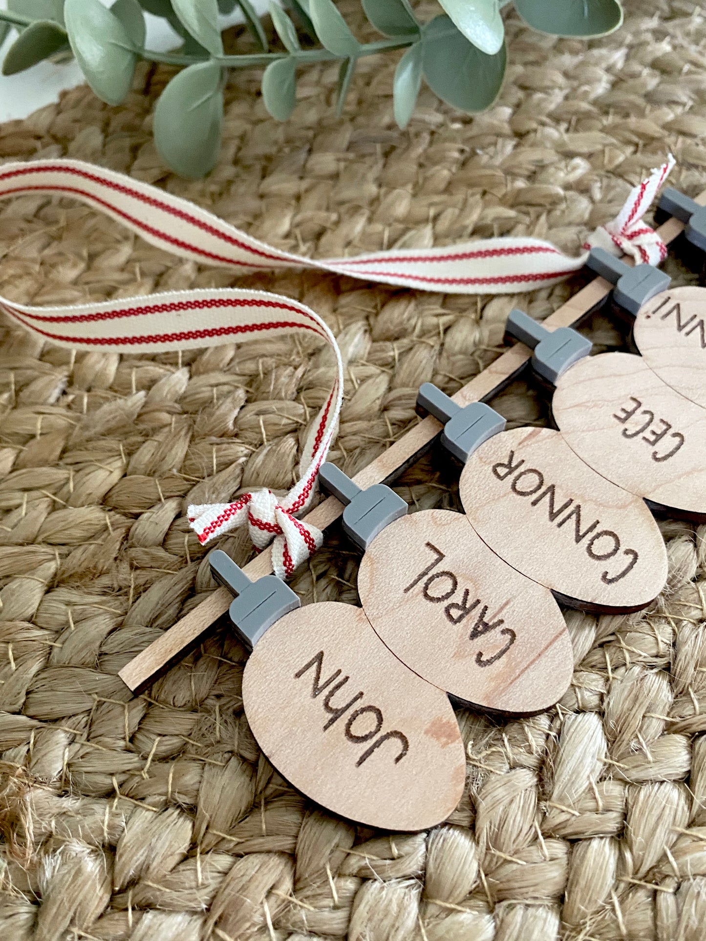 Names In Lights Christmas Ornament